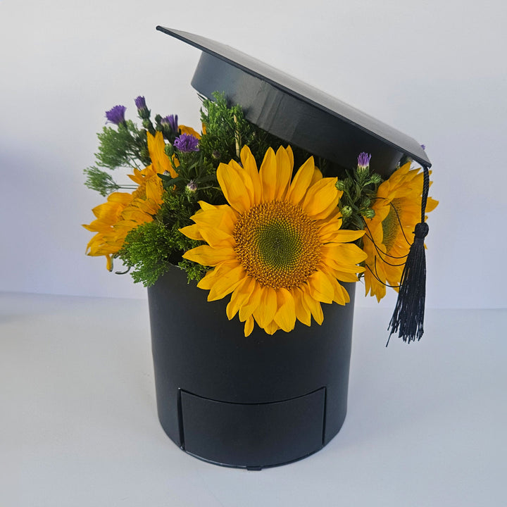Congrats Grad Sunflowers & Macarons Box